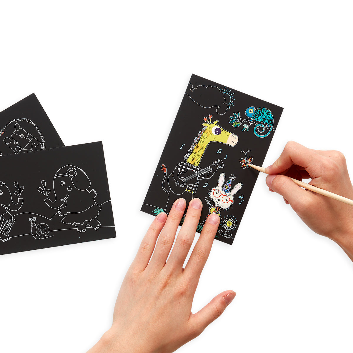 Mini Scratch & Scribble Art Kit - Safari Party