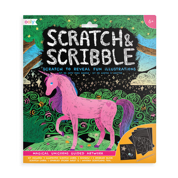 Scratch & Scribble Art Kit - Magical Unicorns