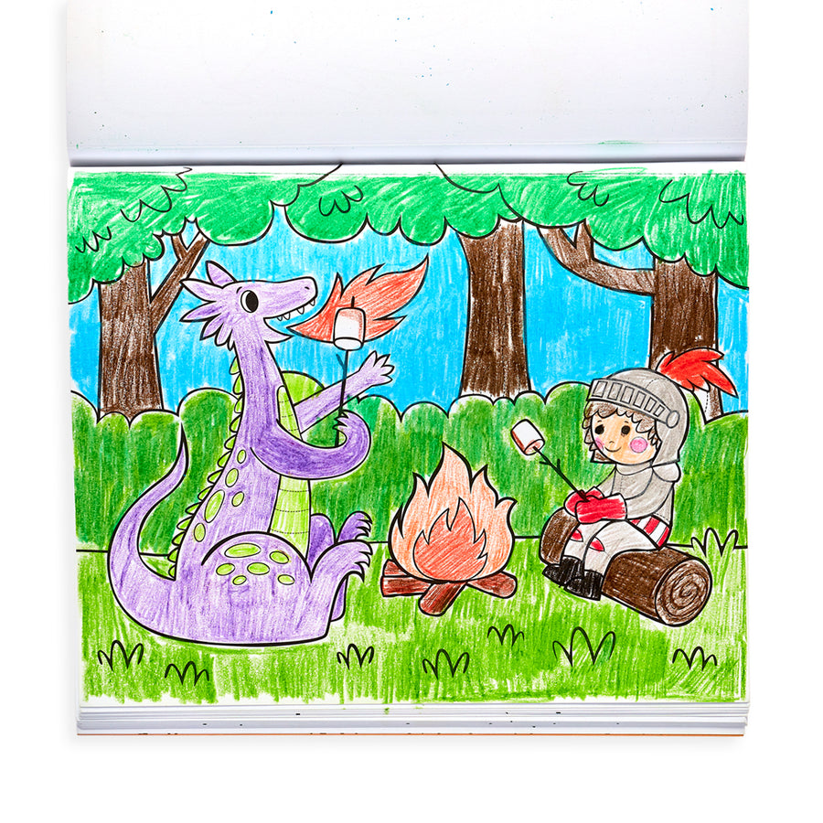 Color-in Book - Knights & Dragons