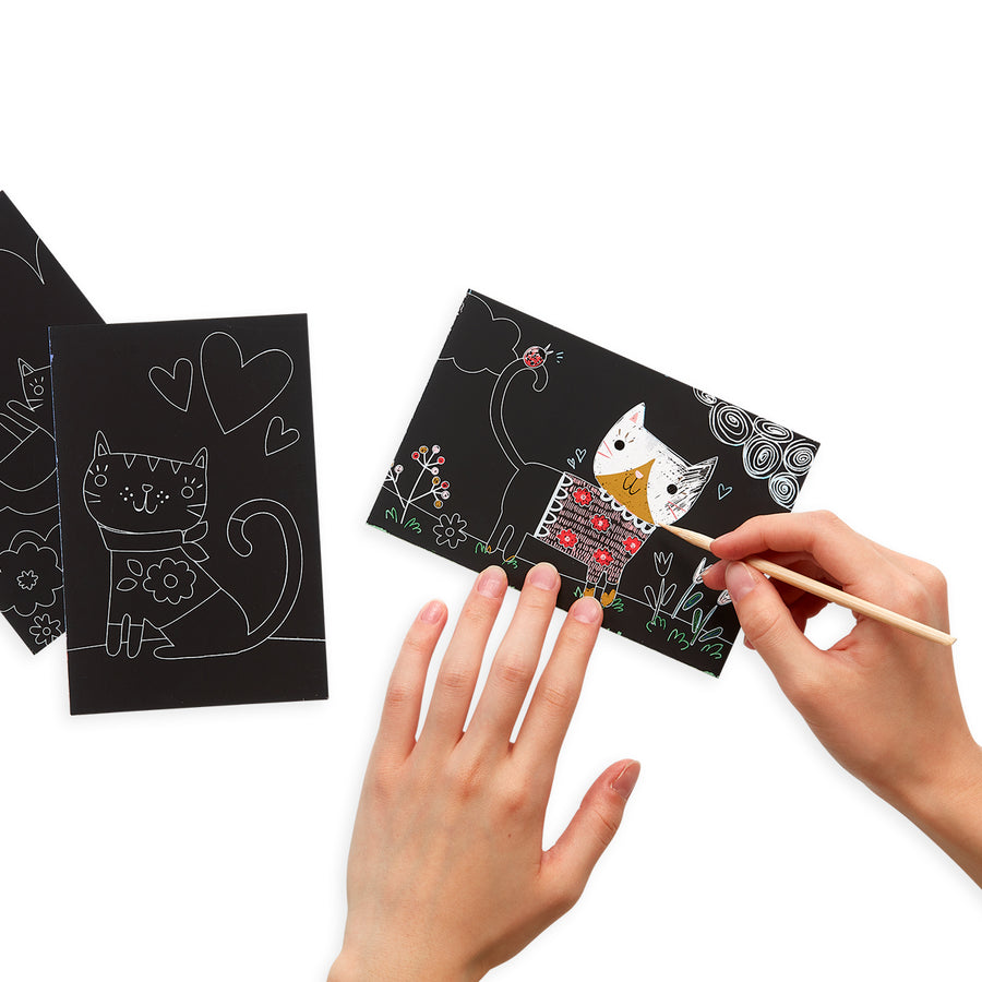 Mini Scratch & Scribble Art Kit - Cutie Cats