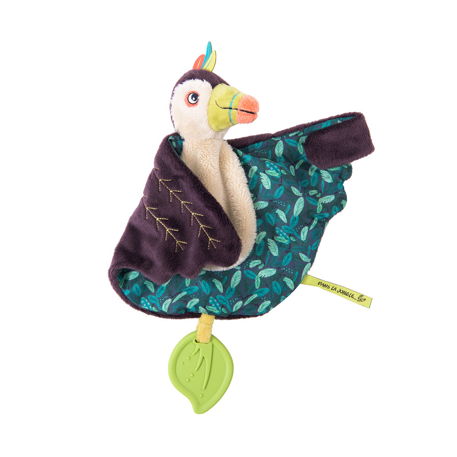 Dans La Jungle Comforter with Teether and Pacifier-holder - Pakou the Toucan